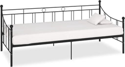 vidaXL - Slaapbankframe - metaal - zwart - 90x200 - cm