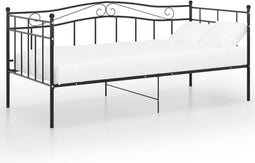 vidaXL - Slaapbankframe - metaal - zwart - 90x200 - cm