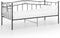 vidaXL - Slaapbankframe - metaal - zwart - 90x200 - cm