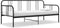 vidaXL - Slaapbankframe - metaal - zwart - 90x200 - cm