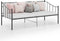 vidaXL - Slaapbankframe - metaal - zwart - 90x200 - cm