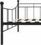 vidaXL - Slaapbankframe - metaal - zwart - 90x200 - cm