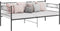 vidaXL - Slaapbankframe - metaal - zwart - 90x200 - cm