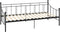 vidaXL - Slaapbankframe - metaal - zwart - 90x200 - cm