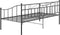 vidaXL - Slaapbankframe - metaal - zwart - 90x200 - cm