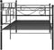 vidaXL - Slaapbankframe - metaal - zwart - 90x200 - cm