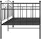 vidaXL - Slaapbankframe - metaal - zwart - 90x200 - cm