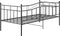 vidaXL - Slaapbankframe - metaal - zwart - 90x200 - cm