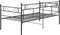 vidaXL - Slaapbankframe - metaal - zwart - 90x200 - cm