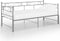 vidaXL - Slaapbankframe - uittrekbaar - metaal - grijs - 90x200 - cm