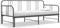vidaXL - Slaapbankframe - uittrekbaar - metaal - grijs - 90x200 - cm