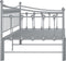 vidaXL - Slaapbankframe - uittrekbaar - metaal - grijs - 90x200 - cm