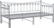 vidaXL - Slaapbankframe - uittrekbaar - metaal - grijs - 90x200 - cm