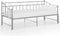 vidaXL - Slaapbankframe - uittrekbaar - metaal - grijs - 90x200 - cm