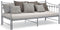 vidaXL - Slaapbankframe - uittrekbaar - metaal - grijs - 90x200 - cm
