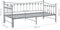 vidaXL - Slaapbankframe - uittrekbaar - metaal - grijs - 90x200 - cm
