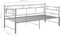 vidaXL - Slaapbankframe - uittrekbaar - metaal - grijs - 90x200 - cm