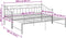 vidaXL - Slaapbankframe - uittrekbaar - metaal - grijs - 90x200 - cm