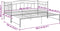 vidaXL - Slaapbankframe - uittrekbaar - metaal - grijs - 90x200 - cm