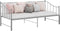 vidaXL - Slaapbankframe - uittrekbaar - metaal - grijs - 90x200 - cm