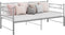 vidaXL - Slaapbankframe - uittrekbaar - metaal - grijs - 90x200 - cm