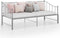 vidaXL - Slaapbankframe - uittrekbaar - metaal - grijs - 90x200 - cm