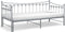vidaXL - Slaapbankframe - uittrekbaar - metaal - grijs - 90x200 - cm