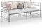 vidaXL - Slaapbankframe - uittrekbaar - metaal - grijs - 90x200 - cm
