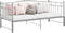 vidaXL - Slaapbankframe - uittrekbaar - metaal - grijs - 90x200 - cm