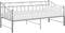 vidaXL - Slaapbankframe - uittrekbaar - metaal - grijs - 90x200 - cm
