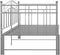 vidaXL - Slaapbankframe - uittrekbaar - metaal - grijs - 90x200 - cm
