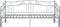 vidaXL - Slaapbankframe - uittrekbaar - metaal - grijs - 90x200 - cm
