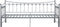vidaXL - Slaapbankframe - uittrekbaar - metaal - grijs - 90x200 - cm