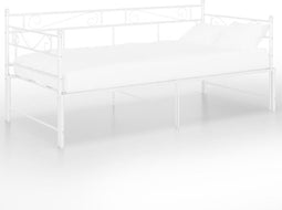 vidaXL - Slaapbankframe - uittrekbaar - metaal - wit - 90x200 - cm