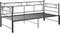 vidaXL - Slaapbankframe - uittrekbaar - metaal - zwart - 90x200 - cm