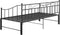vidaXL - Slaapbankframe - uittrekbaar - metaal - zwart - 90x200 - cm