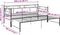 vidaXL - Slaapbankframe - uittrekbaar - metaal - zwart - 90x200 - cm