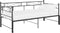 vidaXL - Slaapbankframe - uittrekbaar - metaal - zwart - 90x200 - cm