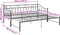 vidaXL - Slaapbankframe - uittrekbaar - metaal - zwart - 90x200 - cm
