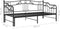 vidaXL - Slaapbankframe - uittrekbaar - metaal - zwart - 90x200 - cm