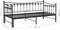 vidaXL - Slaapbankframe - uittrekbaar - metaal - zwart - 90x200 - cm