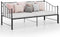 vidaXL - Slaapbankframe - uittrekbaar - metaal - zwart - 90x200 - cm