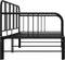 vidaXL - Slaapbankframe - uittrekbaar - metaal - zwart - 90x200 - cm