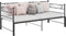 vidaXL - Slaapbankframe - uittrekbaar - metaal - zwart - 90x200 - cm