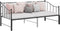 vidaXL - Slaapbankframe - uittrekbaar - metaal - zwart - 90x200 - cm
