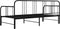 vidaXL - Slaapbankframe - uittrekbaar - metaal - zwart - 90x200 - cm