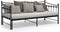 vidaXL - Slaapbankframe - uittrekbaar - metaal - zwart - 90x200 - cm