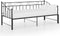 vidaXL - Slaapbankframe - uittrekbaar - metaal - zwart - 90x200 - cm