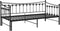 vidaXL - Slaapbankframe - uittrekbaar - metaal - zwart - 90x200 - cm