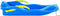 vidaXL - Slee - met - remmen - 87x40x18 - cm - polypropeen - blauw